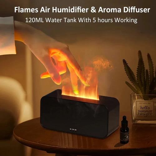 A6 Flame Humidifier Essential Oil Diffuser