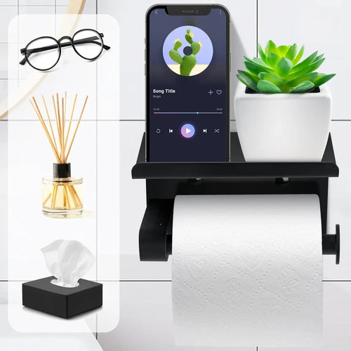 Adhesive Stainless Steel Toilet Paper Holder