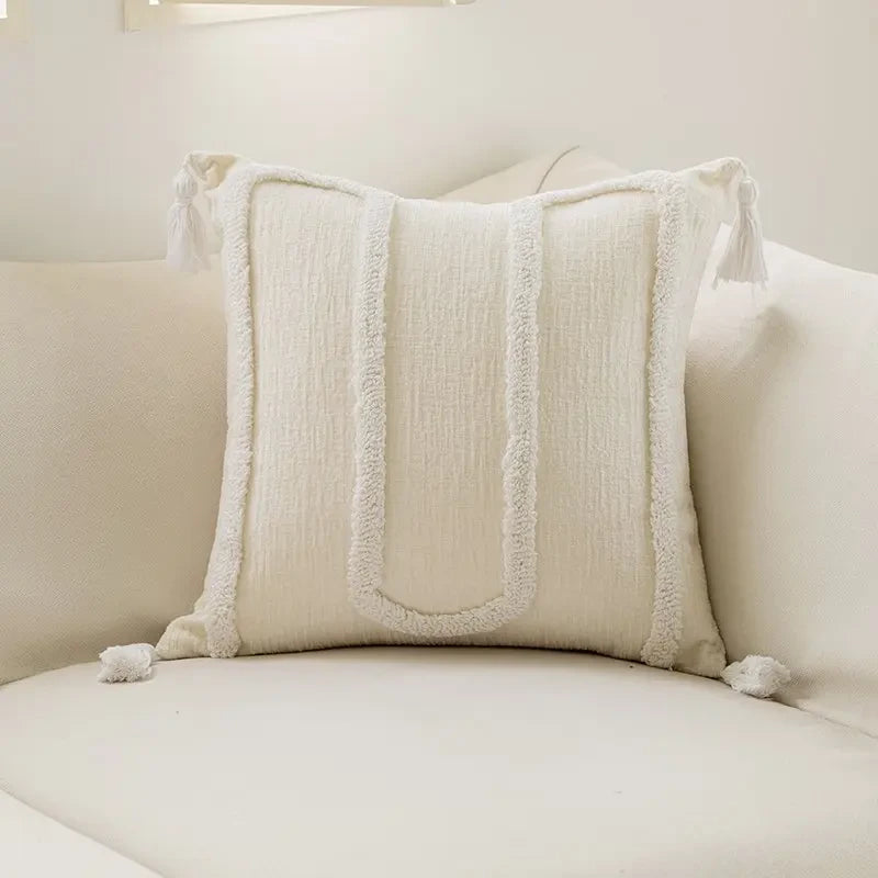 Geometric Chenille Throw Pillow Cover