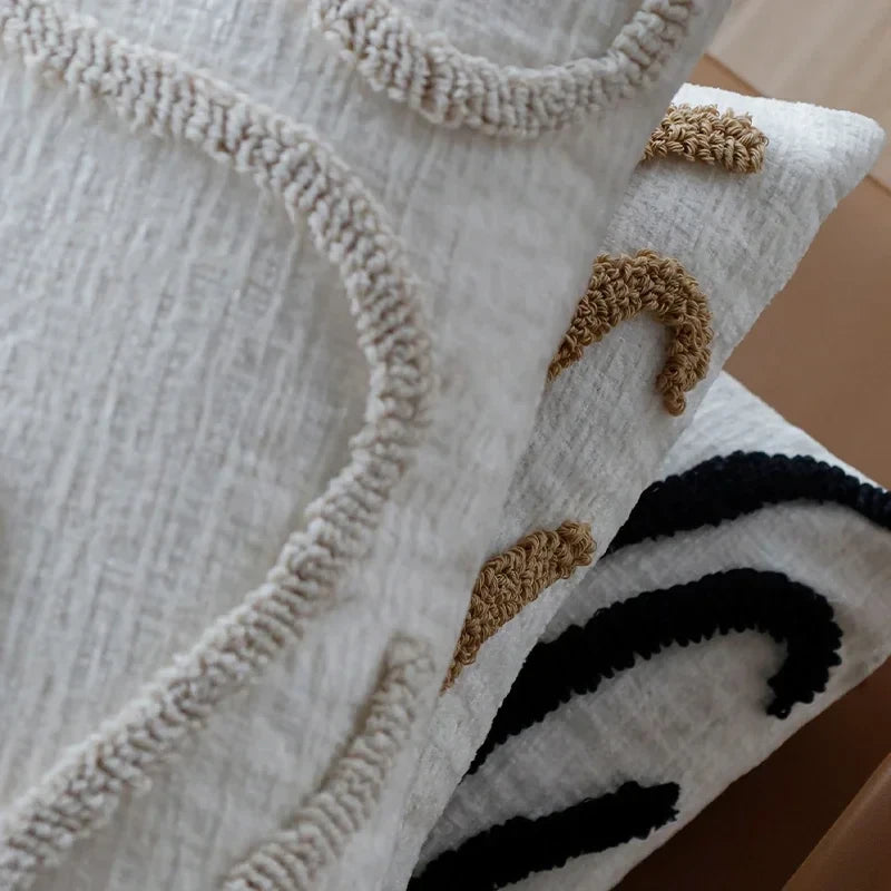 Geometric Chenille Throw Pillow Cover