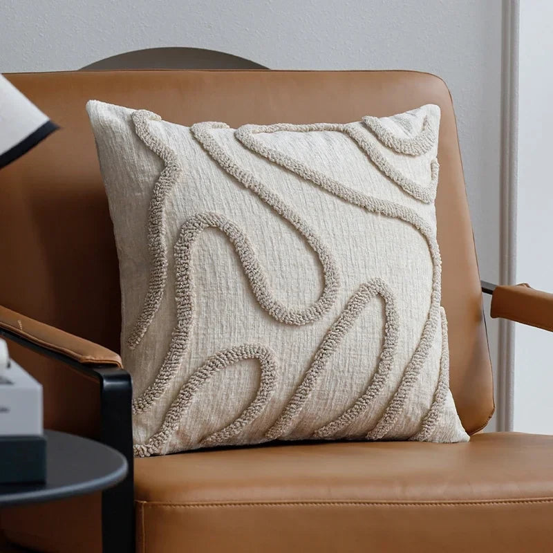 Geometric Chenille Throw Pillow Cover