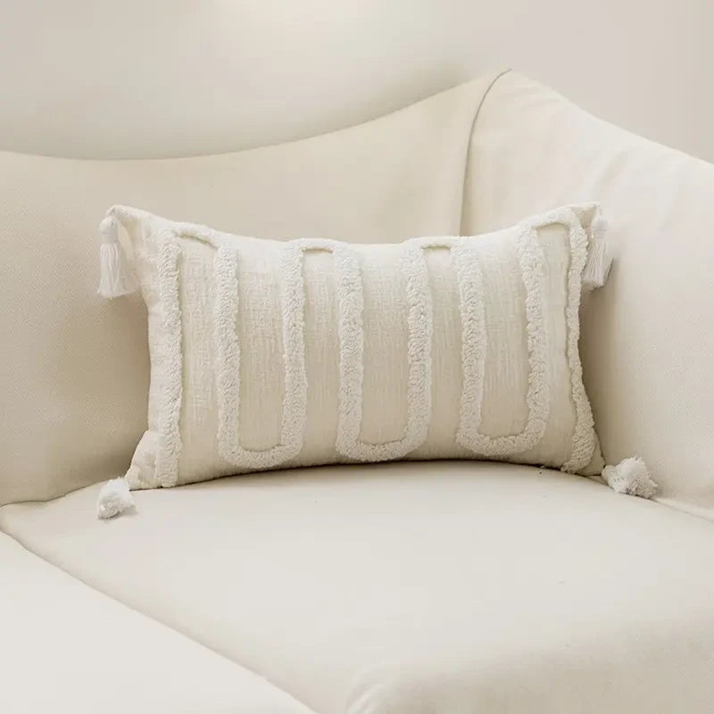 Geometric Chenille Throw Pillow Cover
