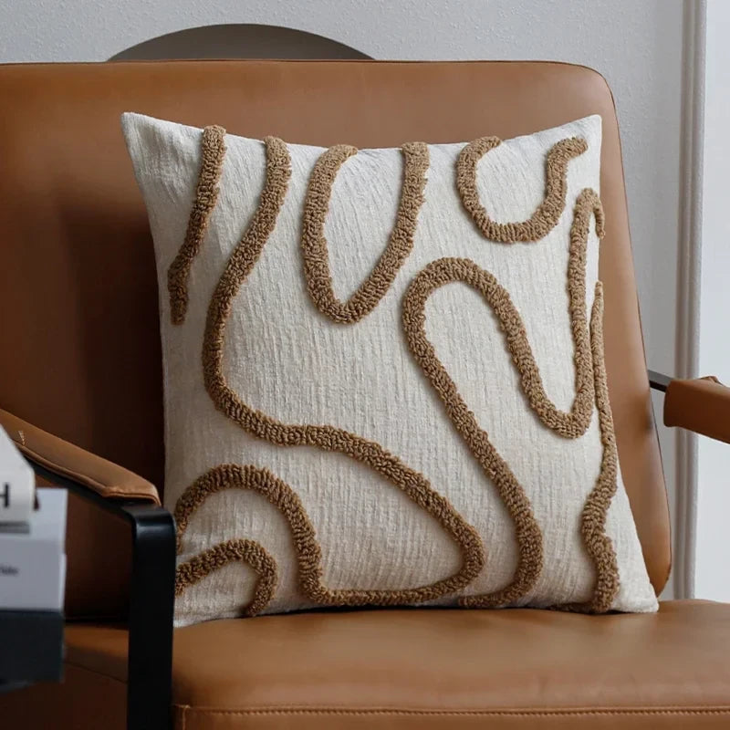 Geometric Chenille Throw Pillow Cover