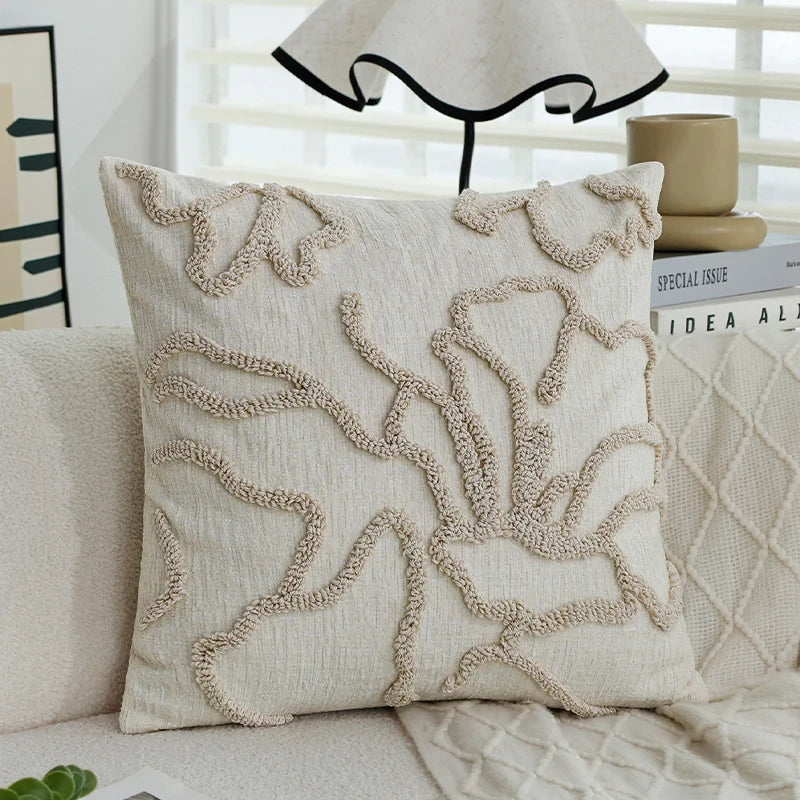 Geometric Chenille Throw Pillow Cover