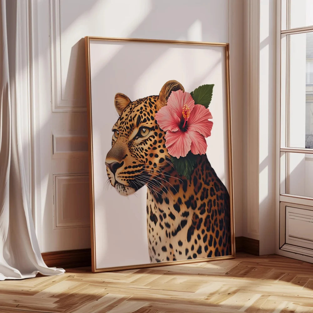 Funky Y2K Floral Leopard Canvas Prints