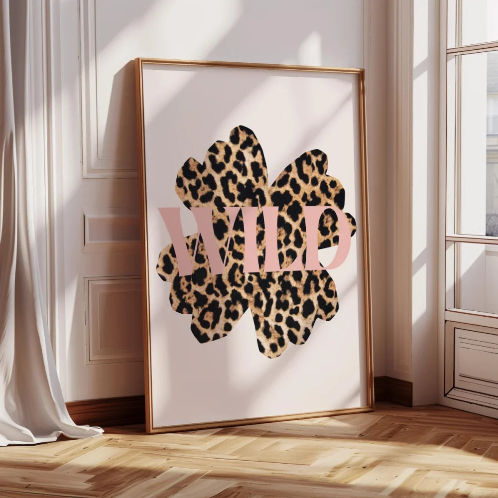 Funky Y2K Floral Leopard Canvas Prints