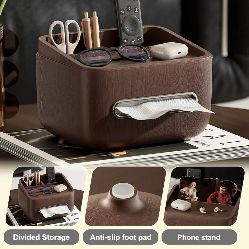 Wood Grain Multifunctional Storage Organizer