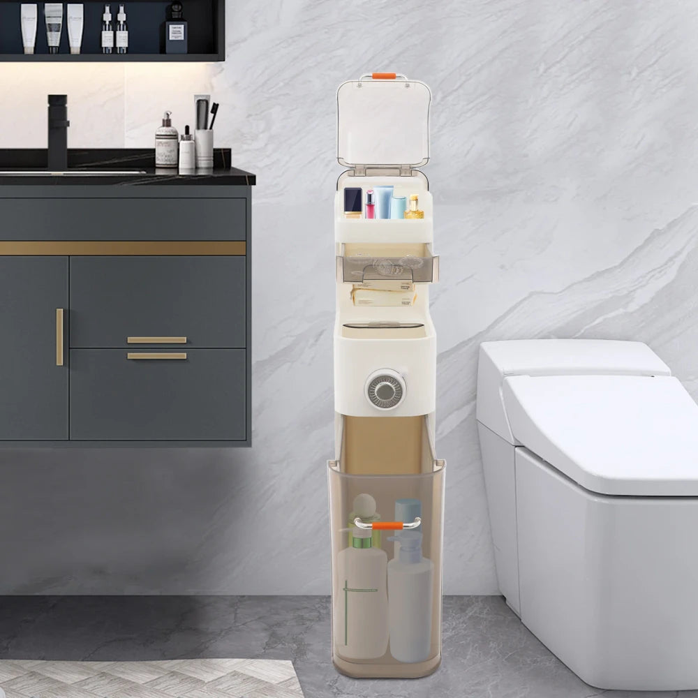 Slim Rolling Bathroom Cabinet